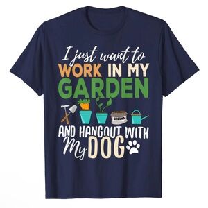 Cute T-shirt for a Gardener and Dog Lover